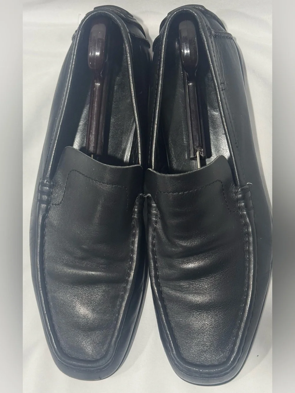 Gucci Black Leather Driving Loafers Men’s 10.5D Made in Italy